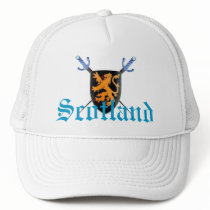 Scotland Rampant Lion Cross Swords Baseball Hat by MistaSCARY Scotland Rampant Lion Cross Swords Baseball Hat