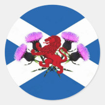Scotland Rampant lion Round Sticker