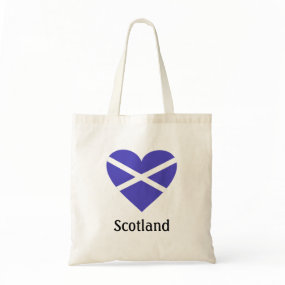 Scotland tote bag with heart -- version 2 bag