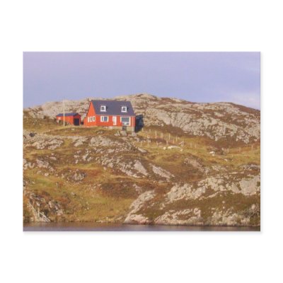 Scotlands Highlands Cottage Post Cards by cloudy_2