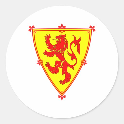 Scotland's Lion Rampant Classic Round Sticker | Zazzle