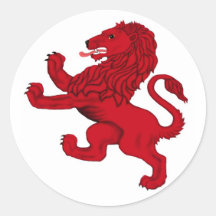 Scotland's Rampant lion Round Stickers