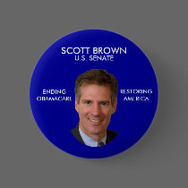 Scott Brown Anti Obama Political Button buttons