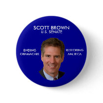 Scott Brown Anti Obama Political Button