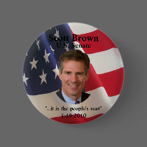 Scott Brown Button (t shirt pin magnets) buttons