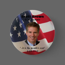 Scott Brown Button (t shirt pin magnets) buttons