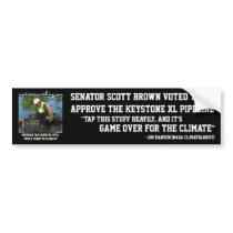 Scott Brown: Keystone XL Pipeline Bumper Stickers