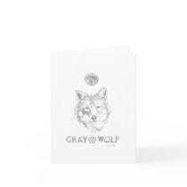 Scott Doying Gray Wolf Note Card