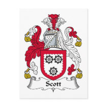 Scott Family Crest postcards by coatsofarms Scott Family Crest postcards