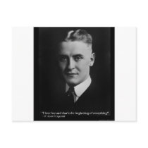 Scott Fitzgerald "Love/Beginning" Quote Gifts Etc Post Cards