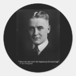 Scott Fitzgerald "Love/Beginning" Quote Gifts Etc Stickers