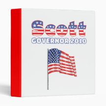 Scott Patriotic American Flag 2010 Elections Vinyl Binder