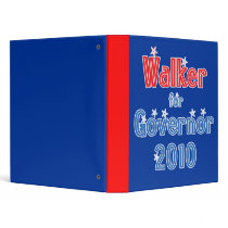 Scott Walker for Governor 2010 Star Design 3 Ring Binder