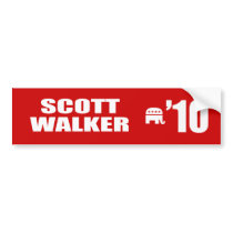 SCOTT WALKER FOR GOVERNOR BUMPER STICKER
