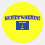 Scott Walker for Wisconsin Round Stickers