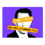 Scott Walker Just a Punk in Governor's Pants Post Card