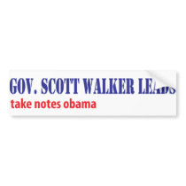 Scott Walker Leads Bumper Sticker