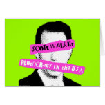 Scott Walker Plutocracy in the USA Greeting Cards