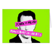Scott Walker Plutocracy in the USA Greeting Cards