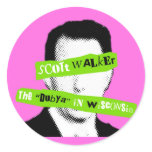 Scott Walker The "Dubya" in Wisconsin Stickers
