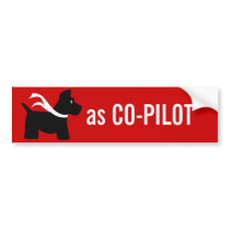 Scottie  as CO-PILOT Bumper Stickers
