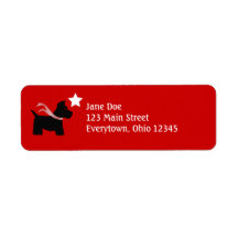 Scottie Dog Christma Labels