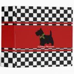 Scottie Dog Christmas Checks Personalized Binder