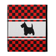 Scottie Dog Scottish Terrier Checkerboard iPad Folio Cover