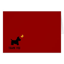 Scottie Dog Thanks Greeting Cards