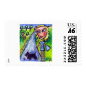 Scottie lady in blue postage by zadajeanne Scottie lady in blue postage