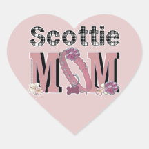 Scottie MOM Heart Sticker
