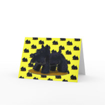 Scottie Pattern Greeting Cards cards