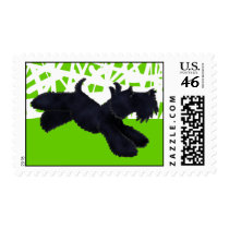 Scottie Run Postage Stamps stamps