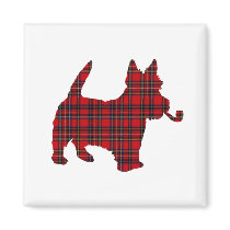 Scottie Scots Terrier Tartan Dog magnets