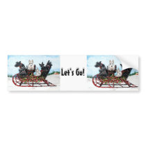 Scottie Sleigh Ride Bumper Stickers