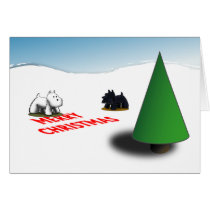Scottie/Westie Tannenbaum cards