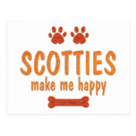 Scotties Make Me Happy Post Cards