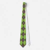 Scottish argyle golf tie. neck tie