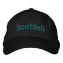 Scottish Blue Green Tartan Cap embroidered hats