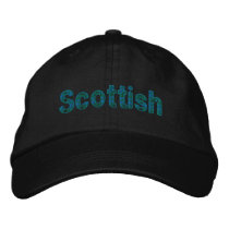 Scottish Blue Green Tartan Cap embroidered hats