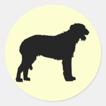 Scottish Deerhound (black) Sticker