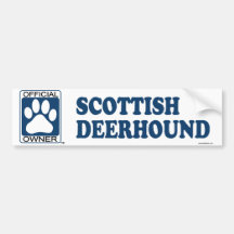 SCOTTISH DEERHOUND_Blue Bumper Stickers