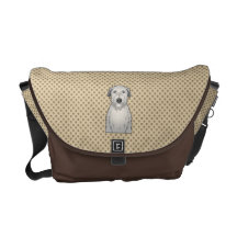 Scottish Deerhound Cartoon Courier Bags