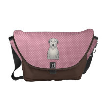 Scottish Deerhound Cartoon Courier Bags