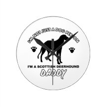SCOTTISH DEERHOUND dog daddy designs Clocks