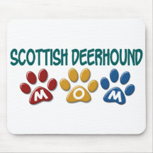 SCOTTISH DEERHOUND Mom Paw Print 1 Mouse Pads