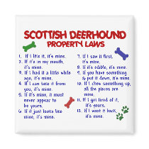 SCOTTISH DEERHOUND Property Laws 2 magnets by poochloverstuff SCOTTISH DEERHOUND Property Laws 2 magnets