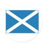 Scottish Flag Round Stickers