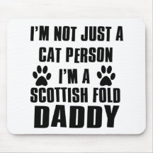 Scottish Fold Cat breed design Mousepad