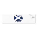 Scottish grunge flag design bumper stickers